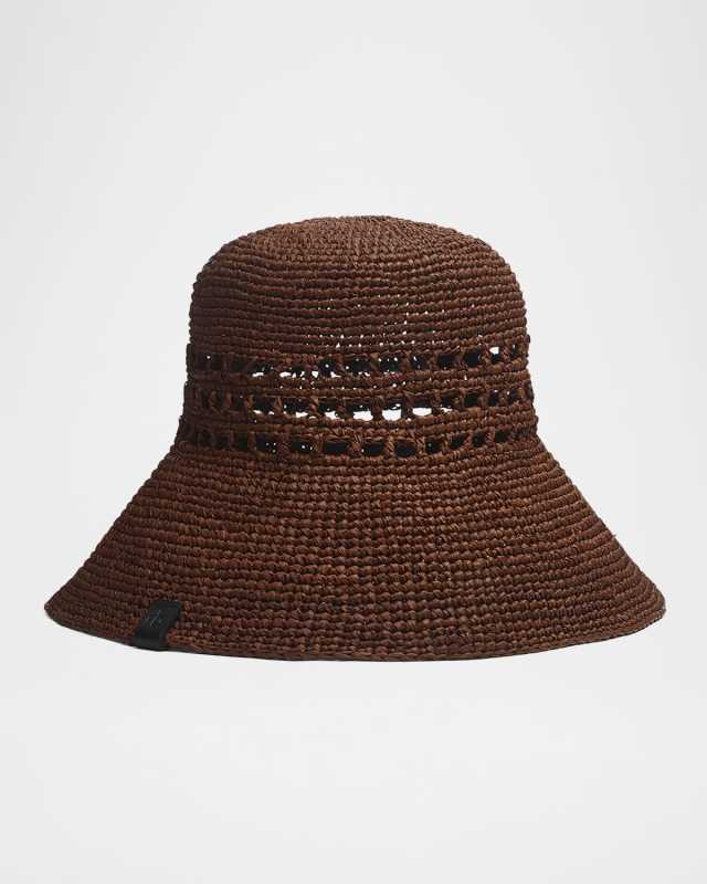 Daisie Rollable Raffia Bucket Hat